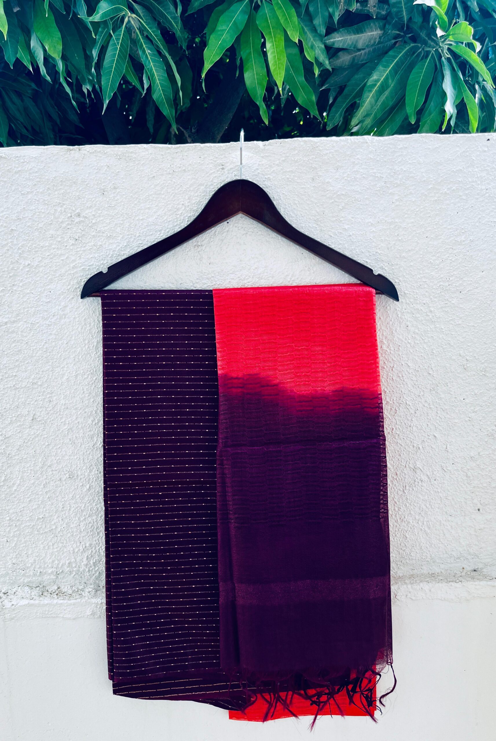 Semi-Tussar Dual Tone Dress Material