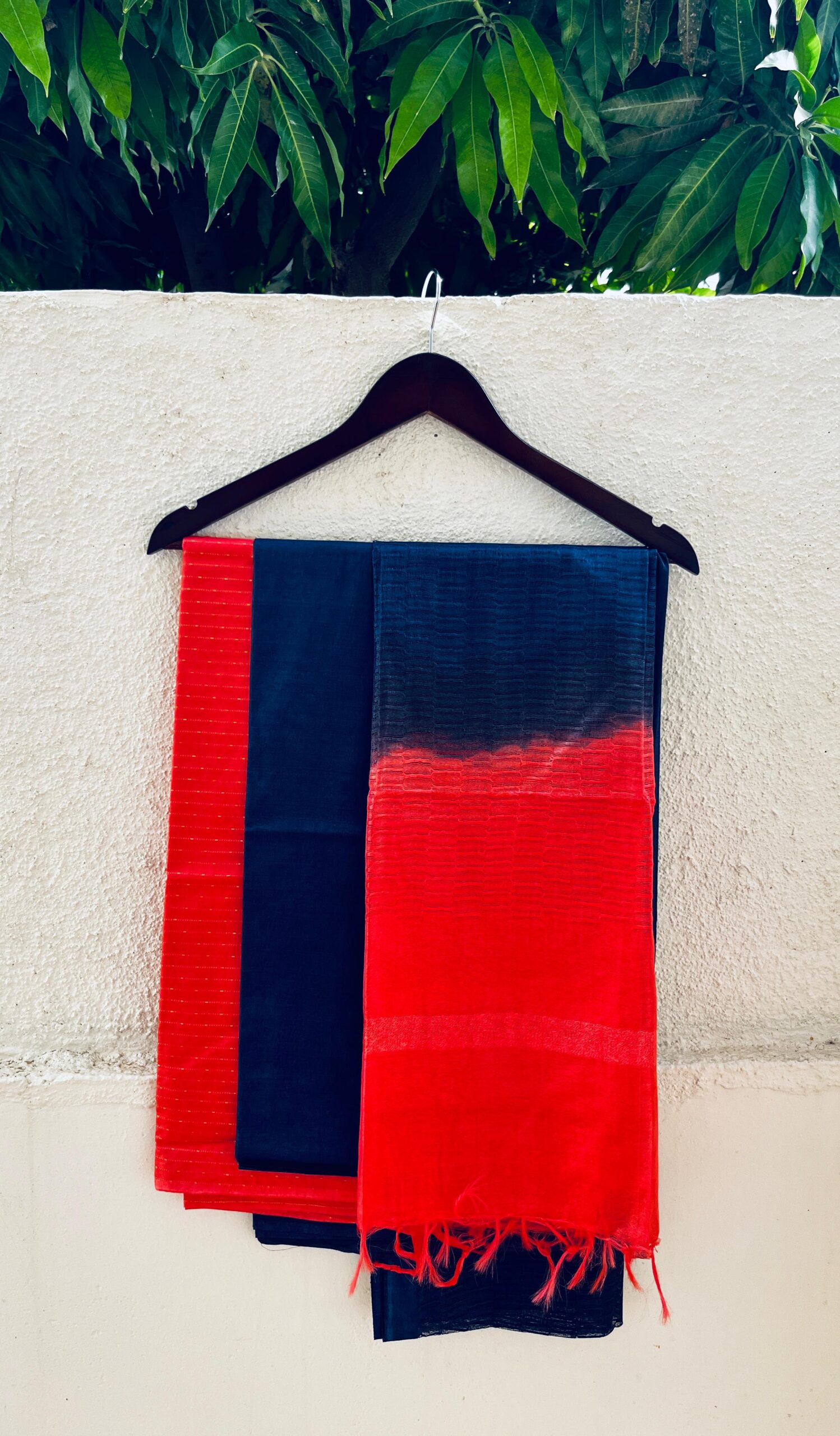 Semi-Tussar Dual Tone Dress Material