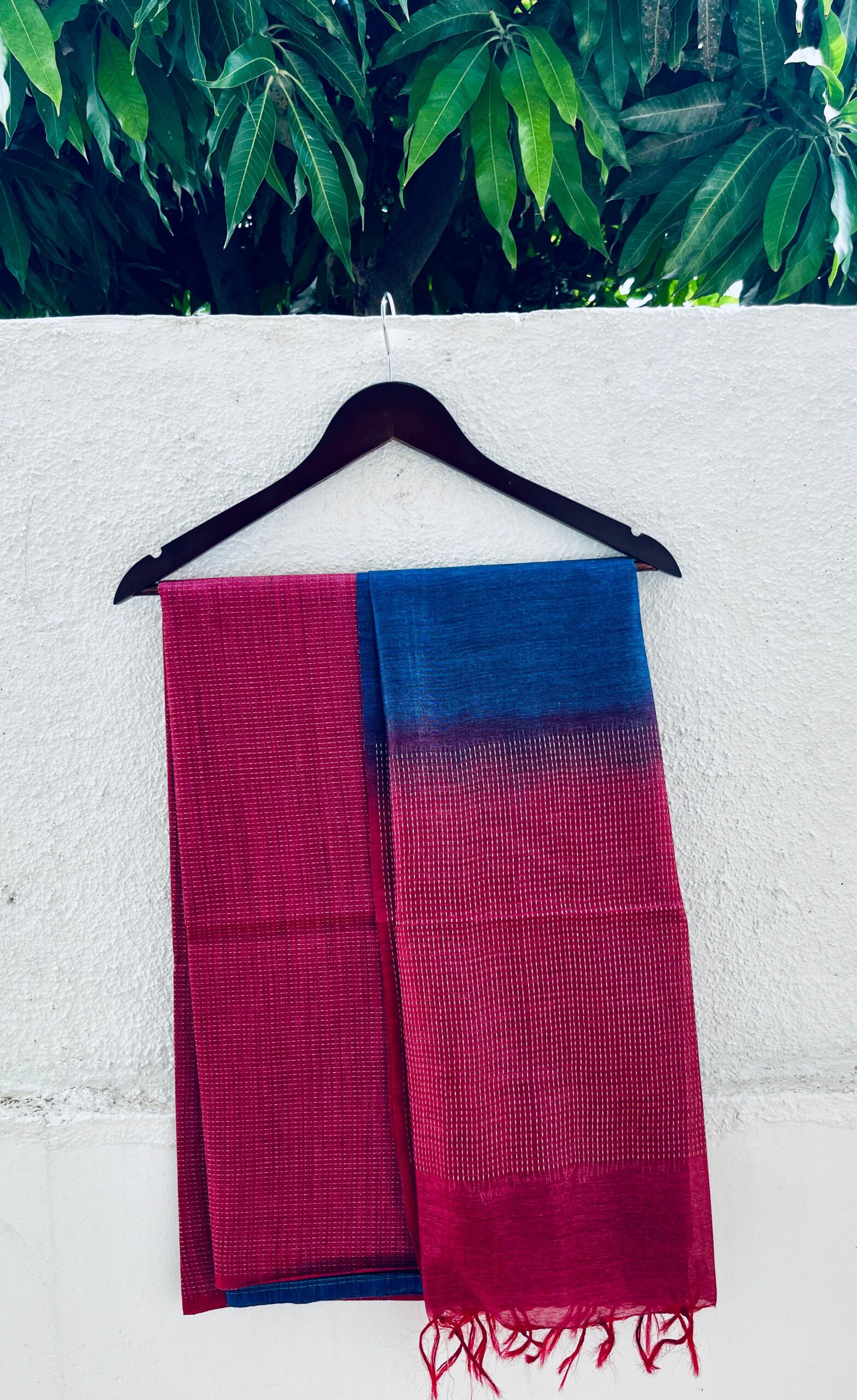 Semi-Tussar Dual Tone Dress Material